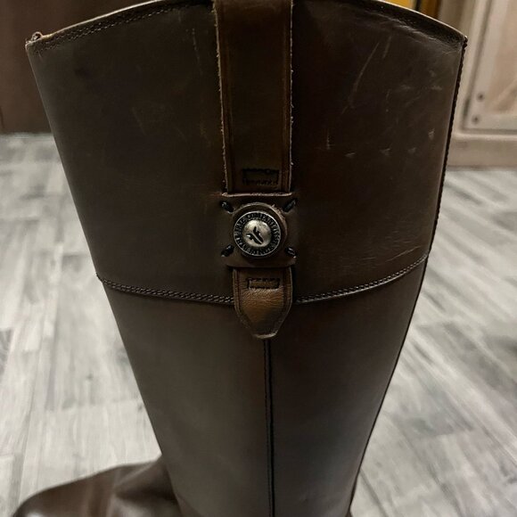Frye Jayden Riding Boot Leather 8.5 B Button Biker - Picture 11 of 12